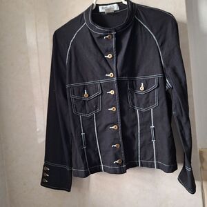 Bernard Sport Size 14 Black jean jacket, tailored